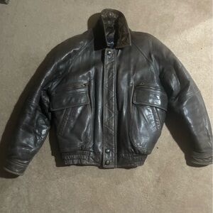 Men’s Phillip Monet leather jacket size large